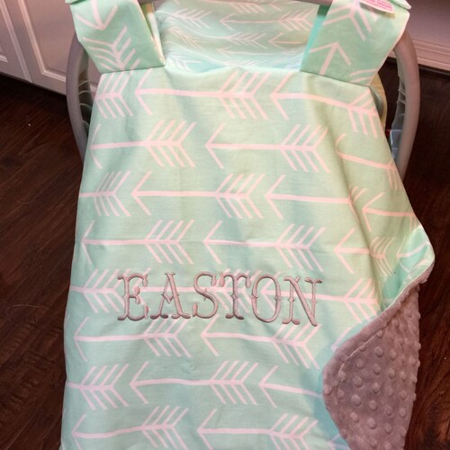 Personalized Nautical Carseat Canopy Monogrammed Car Seat Etsy