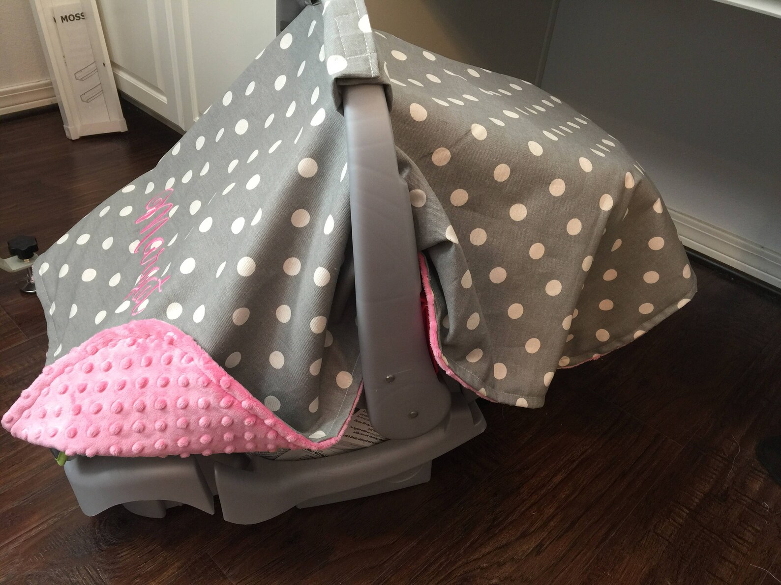 Monogram Carseat Canopy for Girls Carrier Cover Personalized Etsy