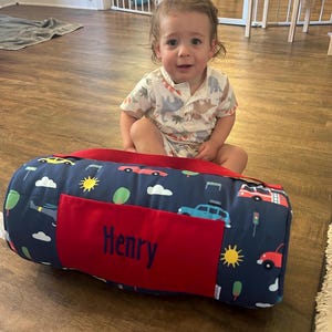Personalized Stephen Joseph Preschool Nap Mat | Daycare Kindergarten Sleeping Bag for Boys Toddlers