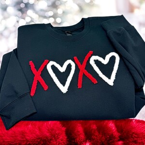 XOXO Chenille Letter Sweatshirt - Valentine's Day Sweater