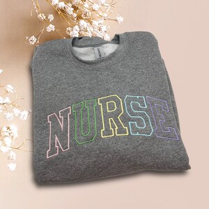 Custom Nurse sweatshirt gift, nurse appreciation, registered nurse, RN sweatshirt, nursing student graduation gift, embroidery