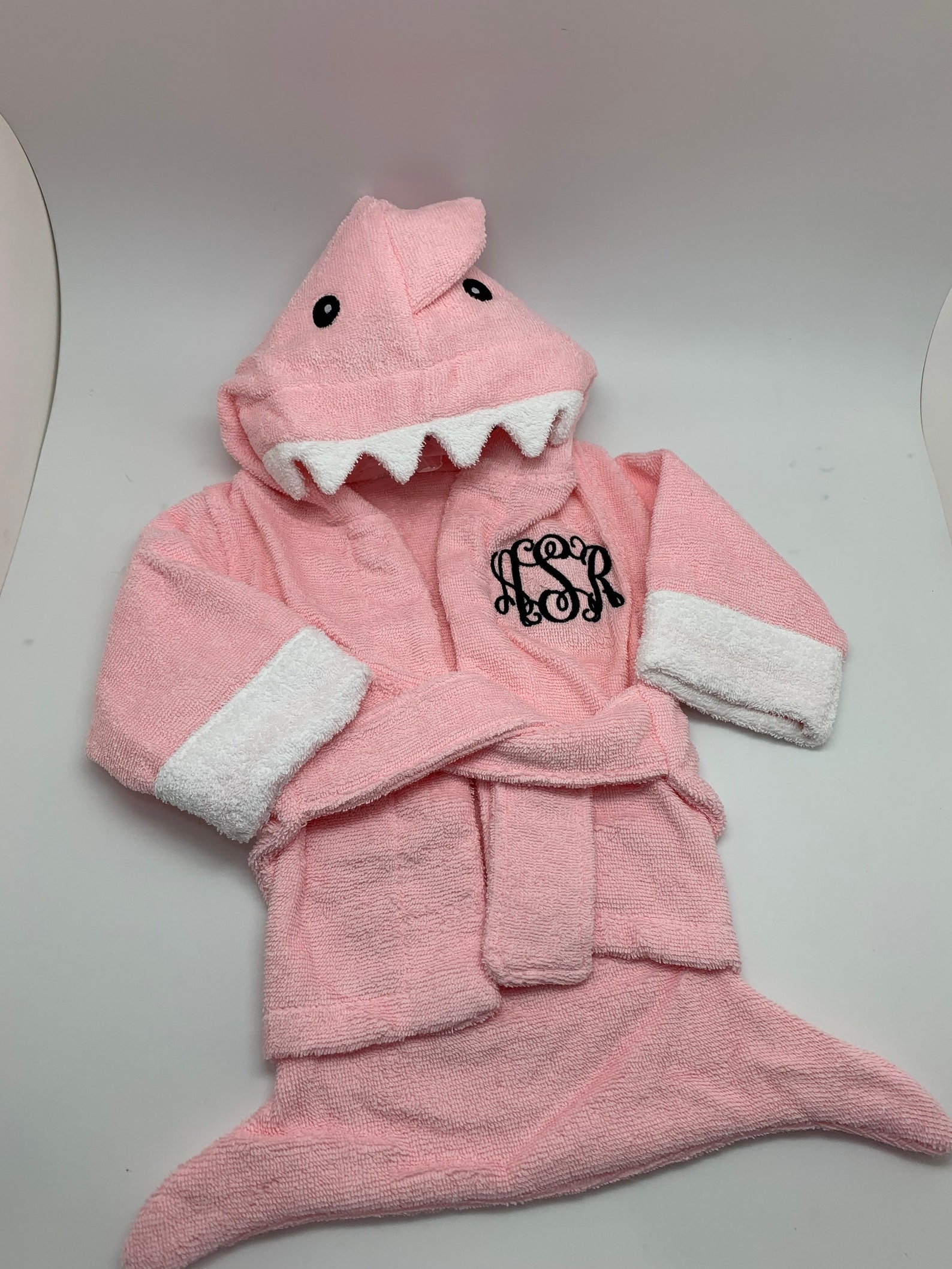 Personalized Baby Bath Robe Hooded Shark Baby Robe with Etsy