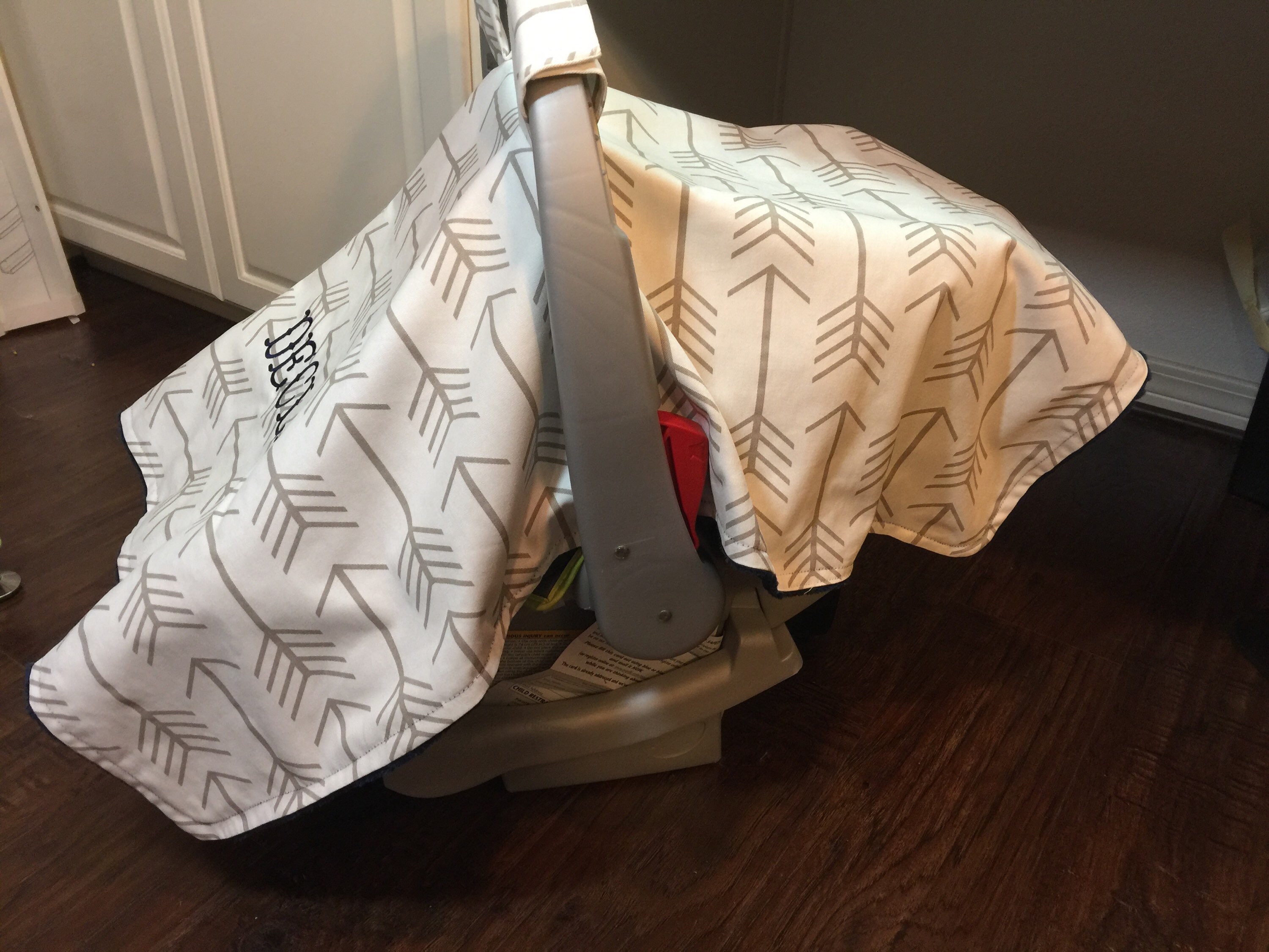 Monogram Carseat Canopy Boy Car Seat Canopy Carrier Cover Etsy