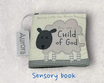 Personalized Child of God Soft Book – Christian Baby Sensory Keepsake
