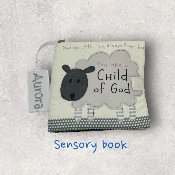 Personalized Baby Soft Book: Christian Sensory Toy, Baptism Gift