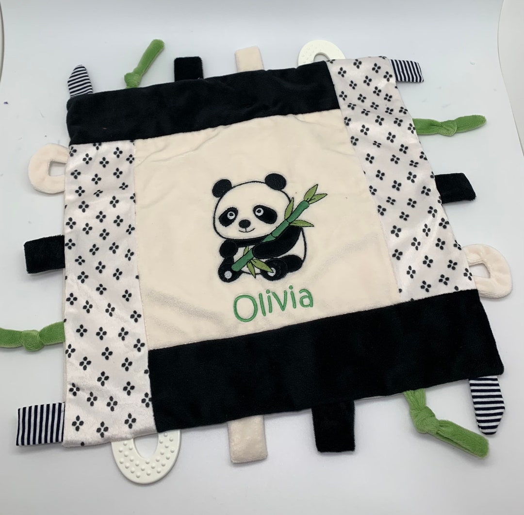 Personalized Baby Sensory Blanket Teething Toy Unique Baby Etsy