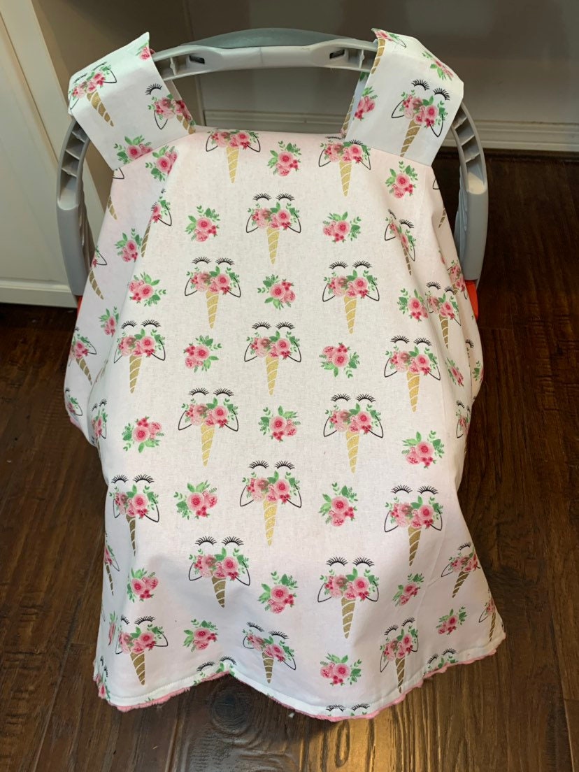 Personalized car seat canopy for girls baby girl car seat Etsy