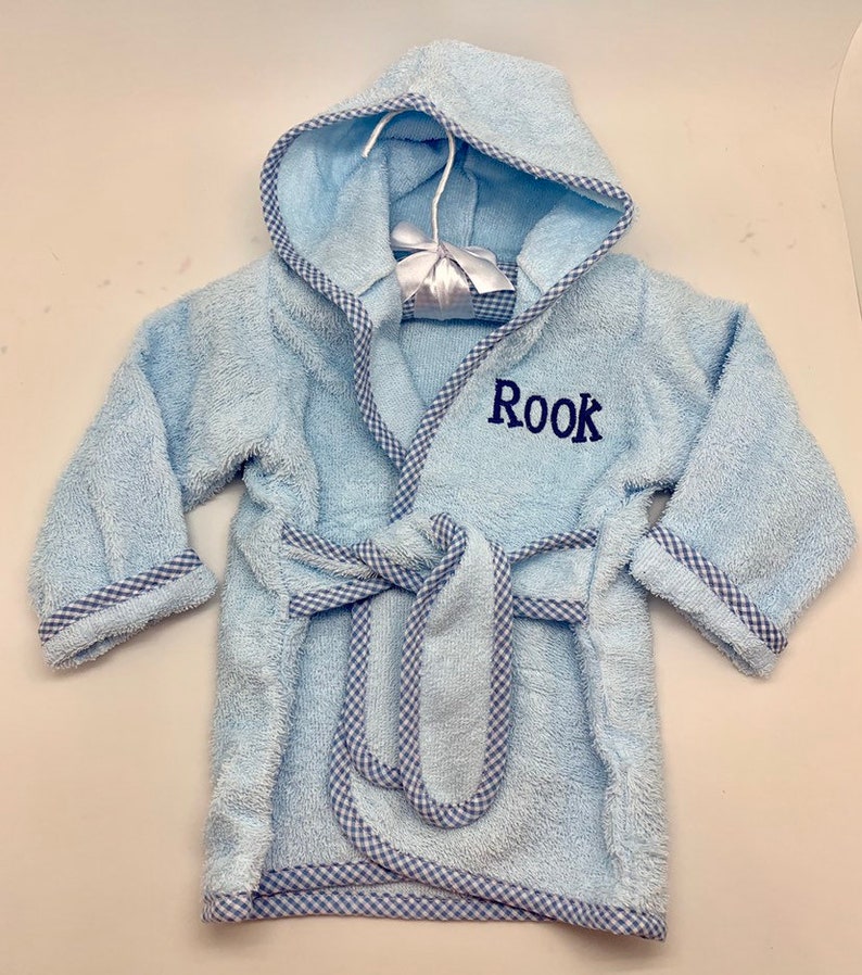 Personalized Baby Bath Robe Hooded Baby Robe with Monogram Etsy