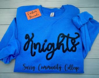 Custom Chenille Letter Sweatshirt: Team Spirit Wear Mom Mascot shirt