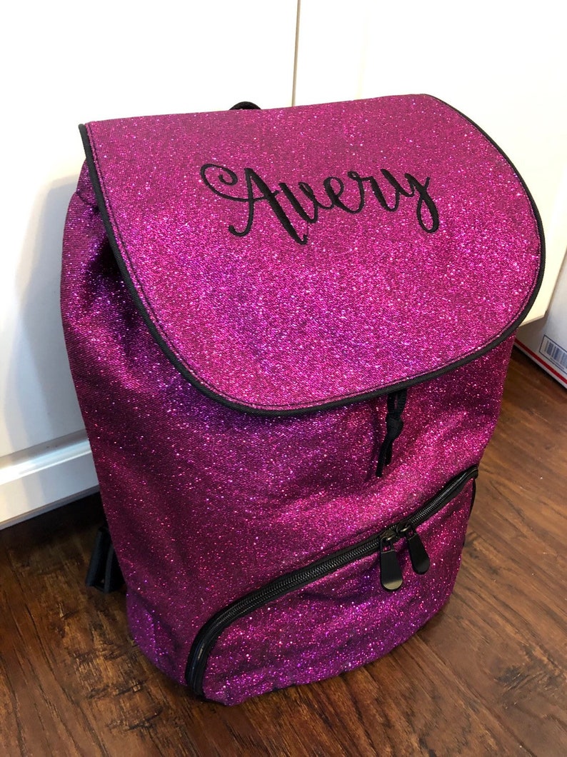 Personalized glitter backpack monogrammed backpack for girls Etsy