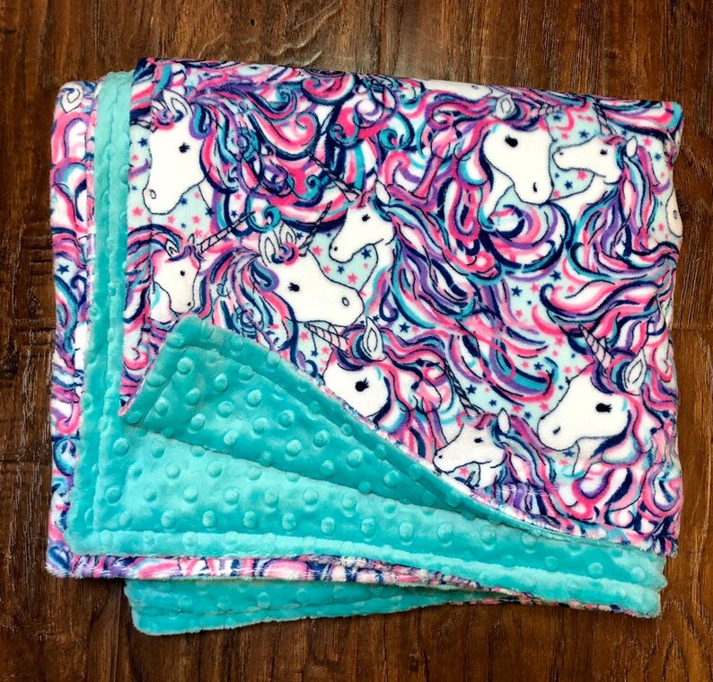 Personalized Unicorn Minky Blanket Custom Blanket Etsy UK
