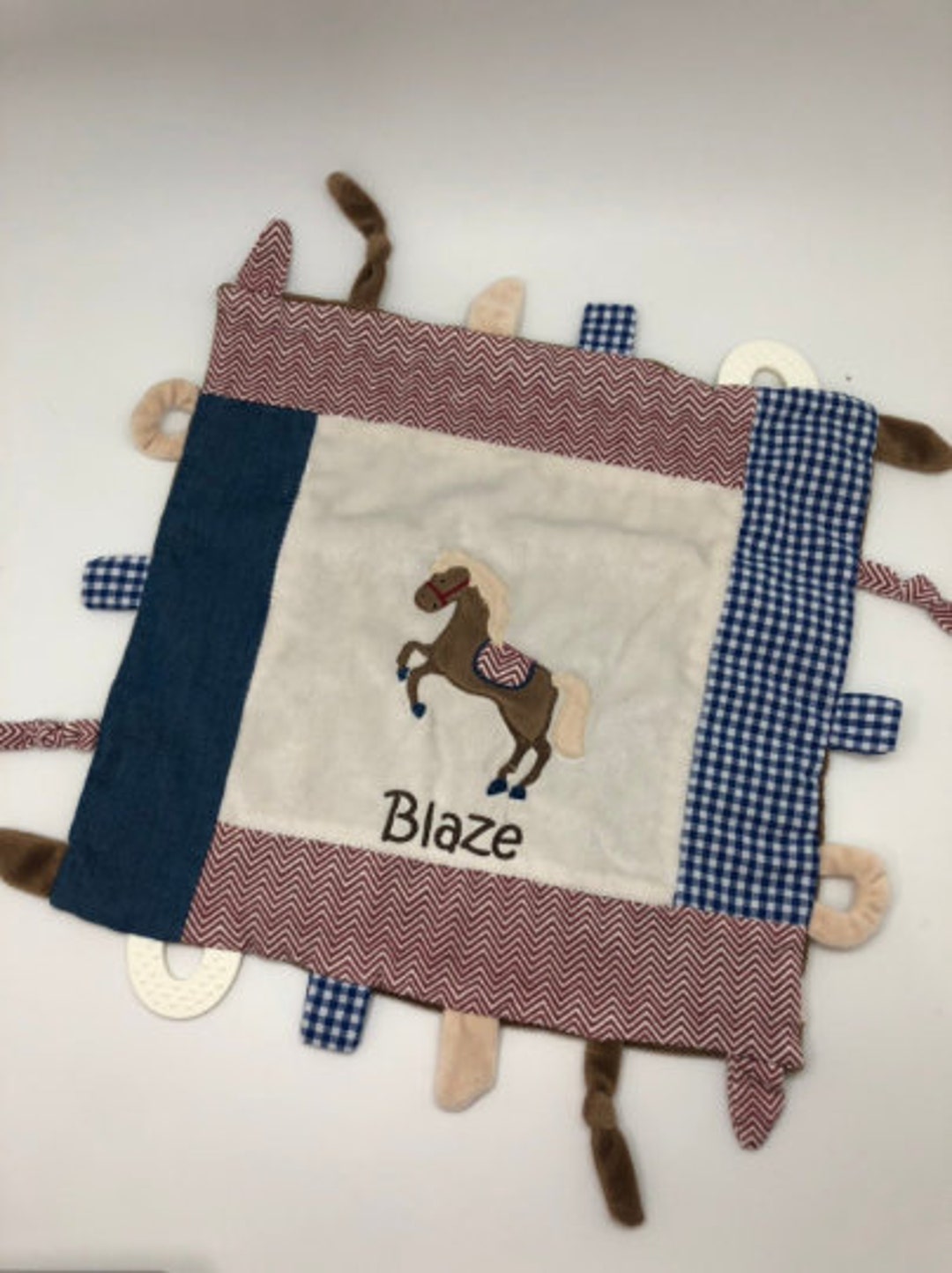 Personalized Baby Sensory Blanket New Baby Lovey Blanket Etsy