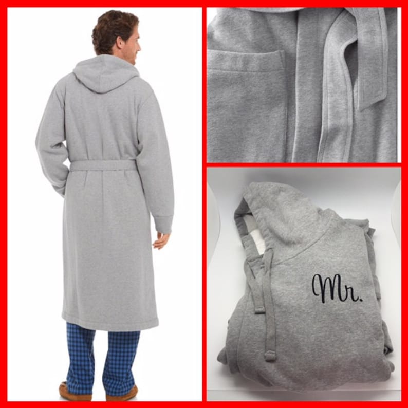 Monogrammed Men's Robe Personalized Gift for Men Etsy