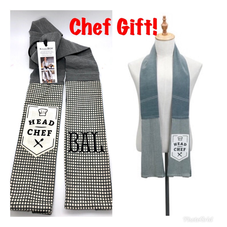 Personalized Kitchen Boa Towel Scarf Grilling Accessories Etsy