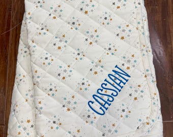 Personalized Baby Play Mat | Quilted Tummy Time Blanket | Custom Nursery Floor Mat