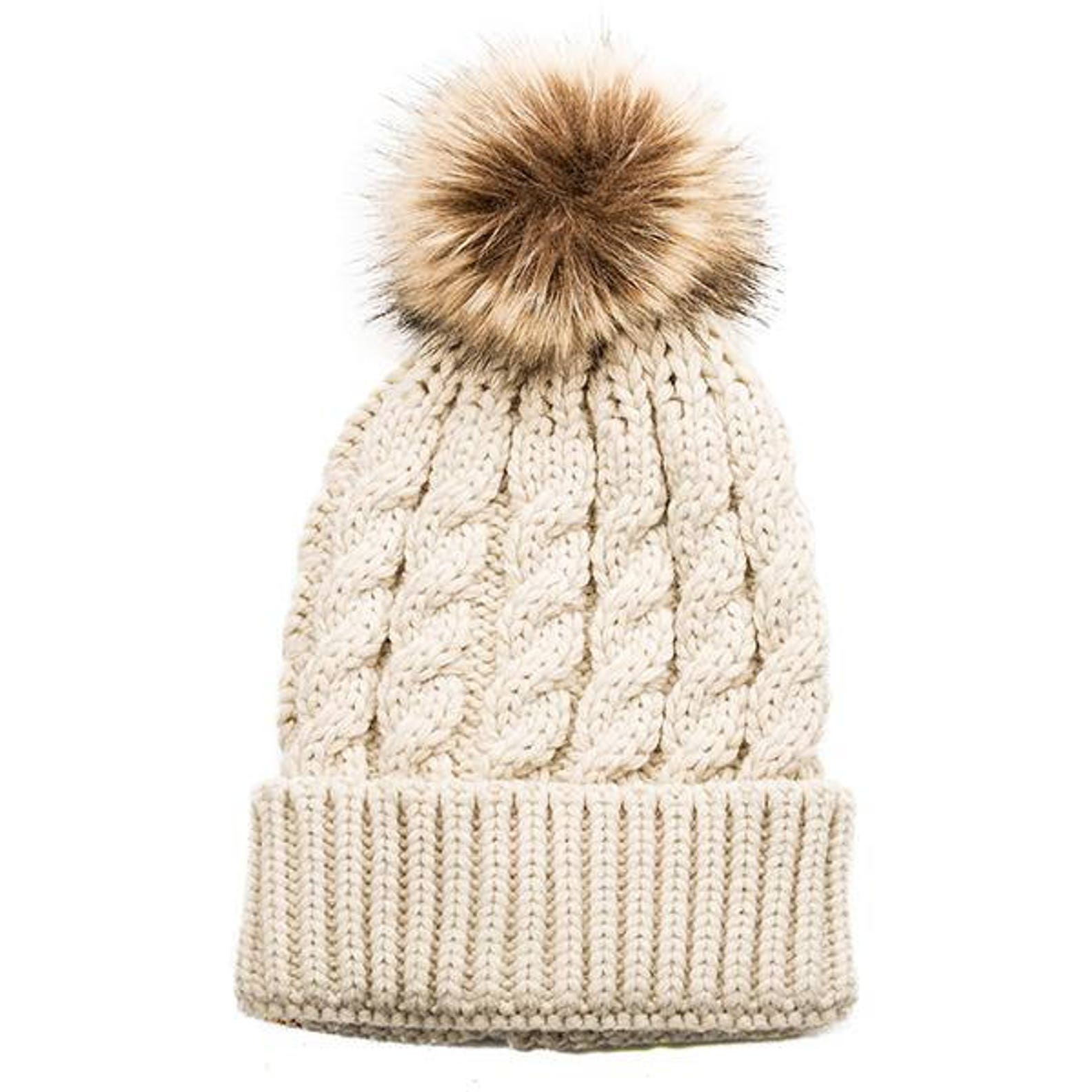 Monogram Knit Hat Pom Pom Winter hat toboggan Personalized | Etsy