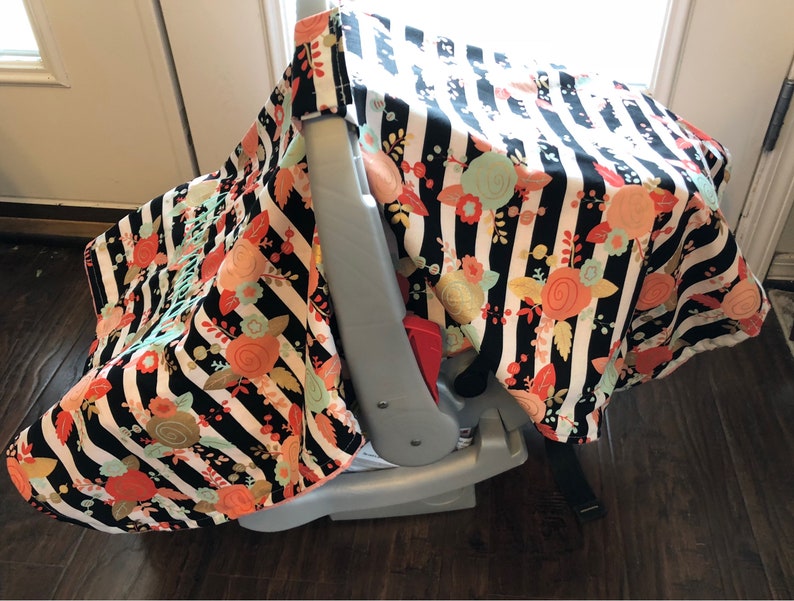 Personalized baby girl carseat canopy monogram car seat Etsy