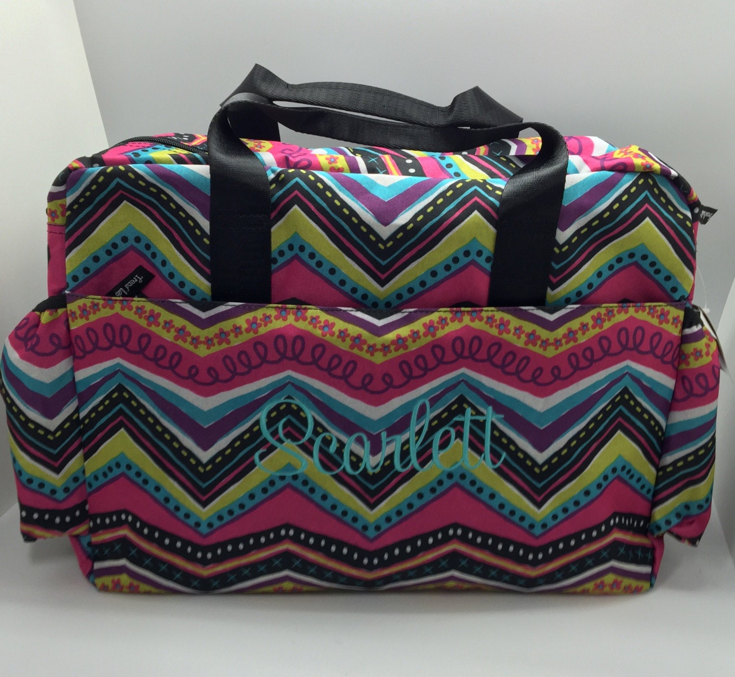 Monogrammed Baby Girl diaper bag personalized gift monogram