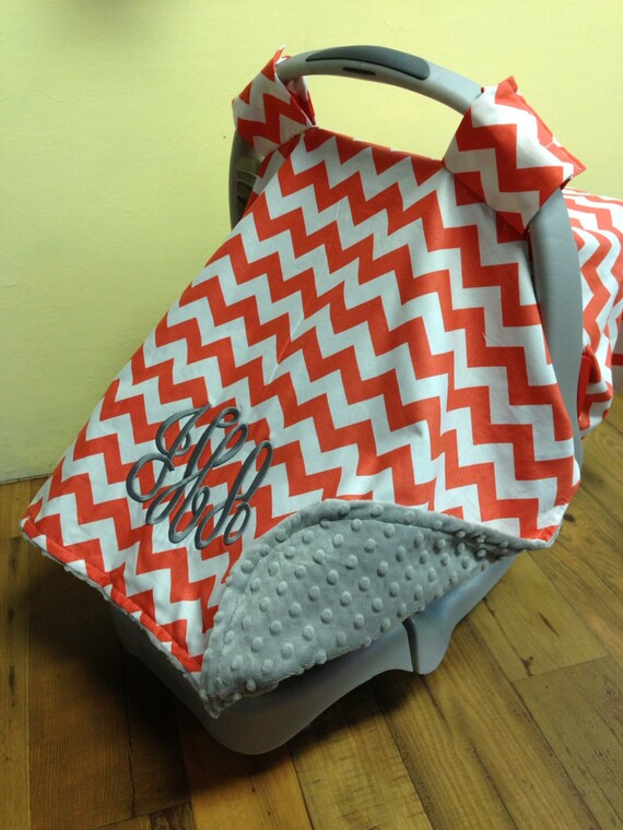 Items similar to Baby carseat canopy monogrammed, personalized car seat
