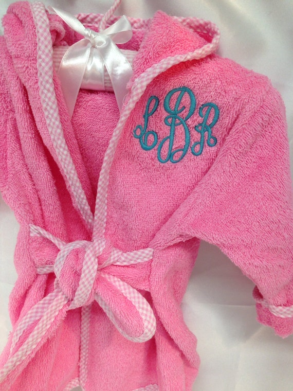 Items similar to Infant Baby robe with monogram personalized gift on Etsy