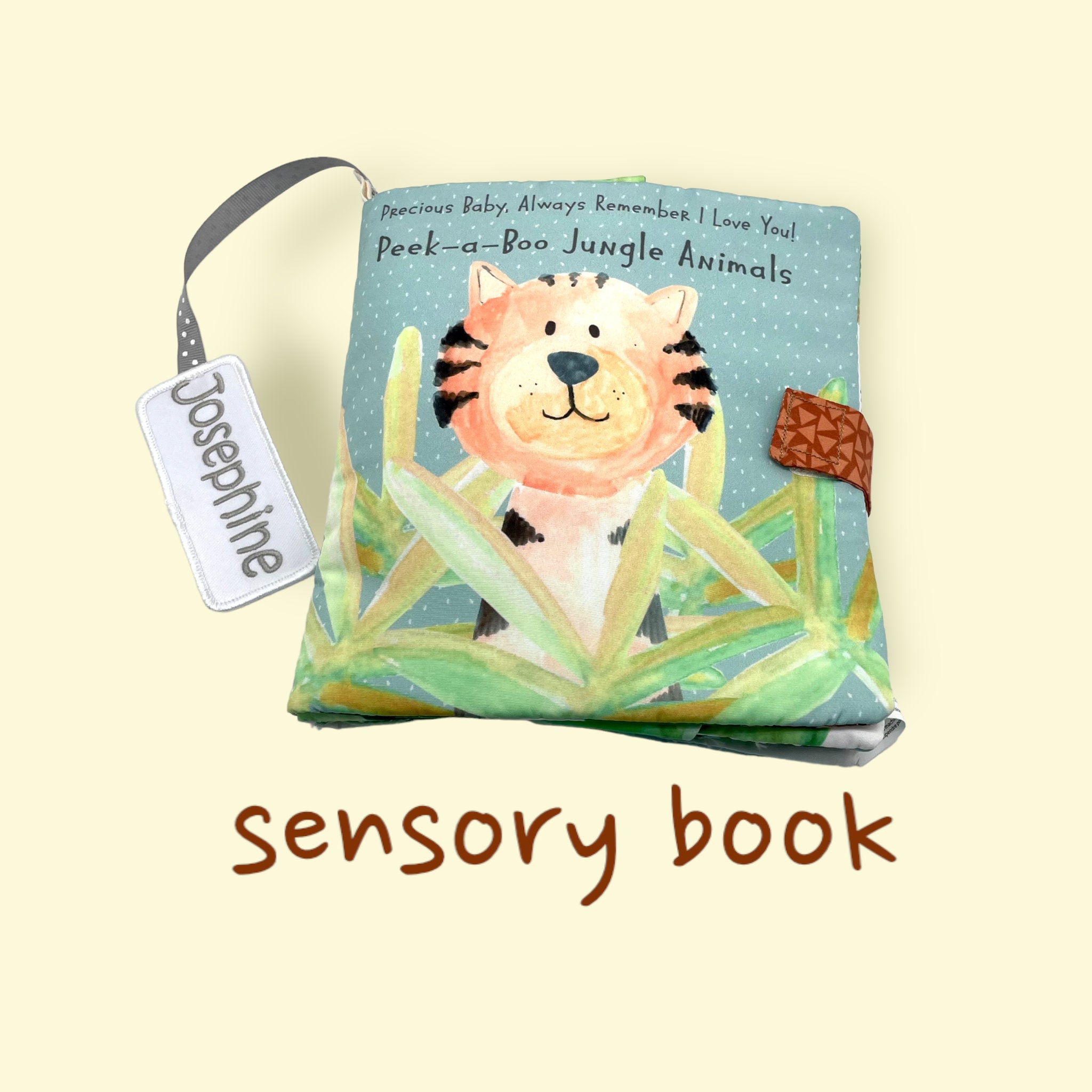 Libro suave Animales de la selva - libro sensorial, textura suave