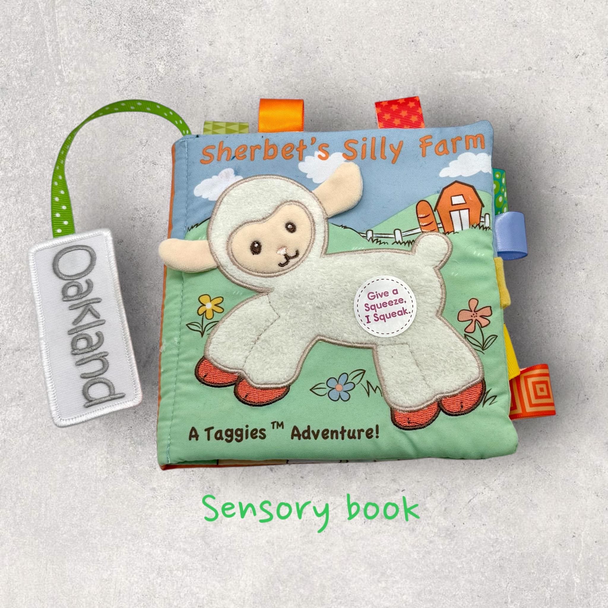 Personalized Baby Soft Book, Sensory Toys Cloth Book, 1st Birthday