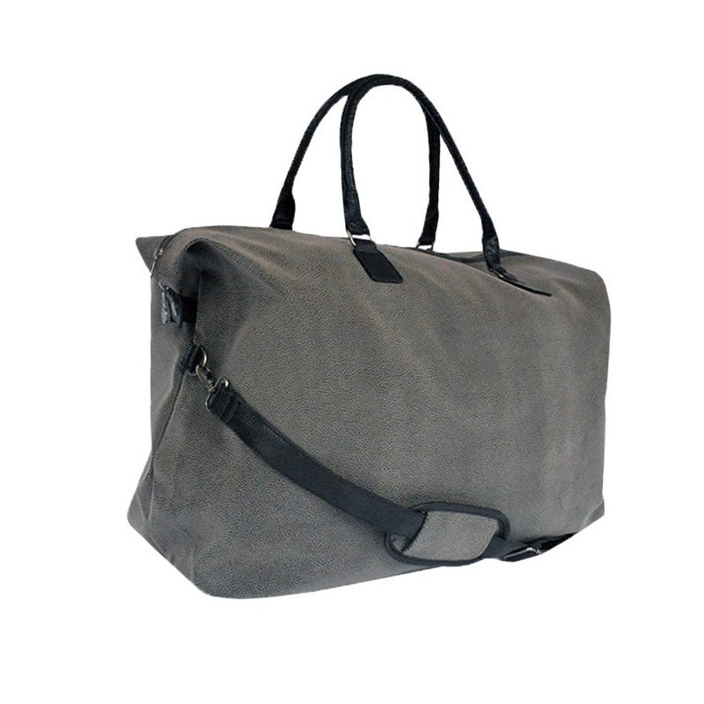 Monogram weekender bag vegan leather personalized duffel bag | Etsy