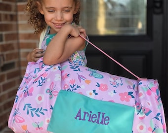 Personalized Preschool Nap Mat | Stephen Joseph Sleeping Bag | Kindergarden Sleep Roll for Girls