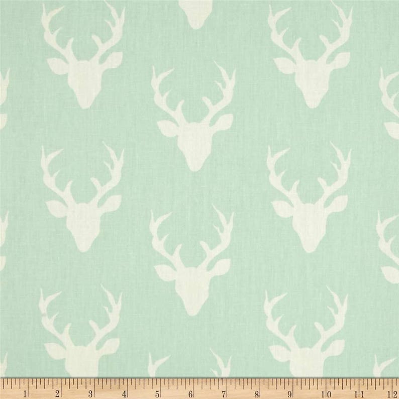 Monogrammed Baby Pillow With Deer Antler Print Personalized Etsy