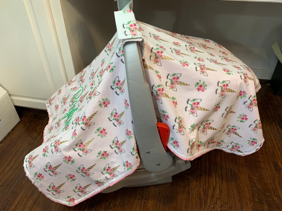 Personalized car seat canopy for girls baby girl car seat Etsy
