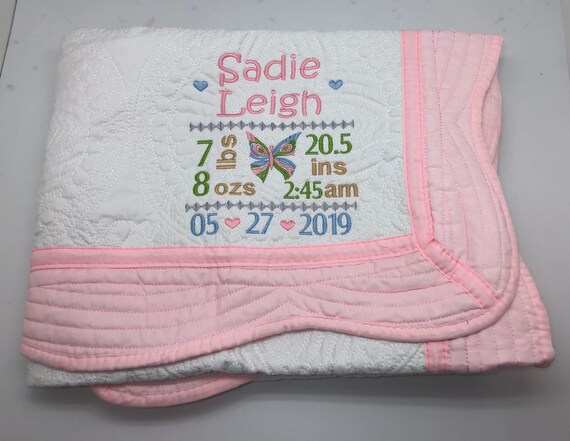 monogrammed baby blankets