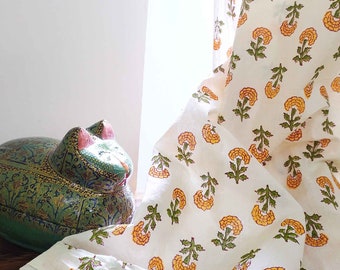 Orange Curtains,  Fall Decor, Living Room Curtains, Farmhouse Feel, 2 Panels