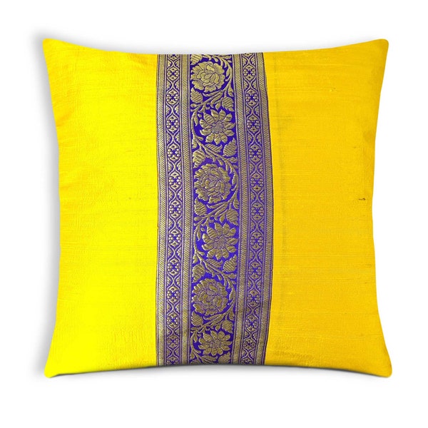 Yellow Silk Pillow - Etsy