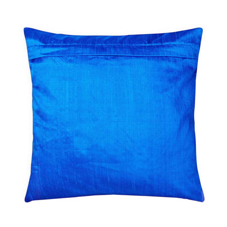 Silk Cushion Cover Turquoise Solid Silk Decorative Throw Etsy