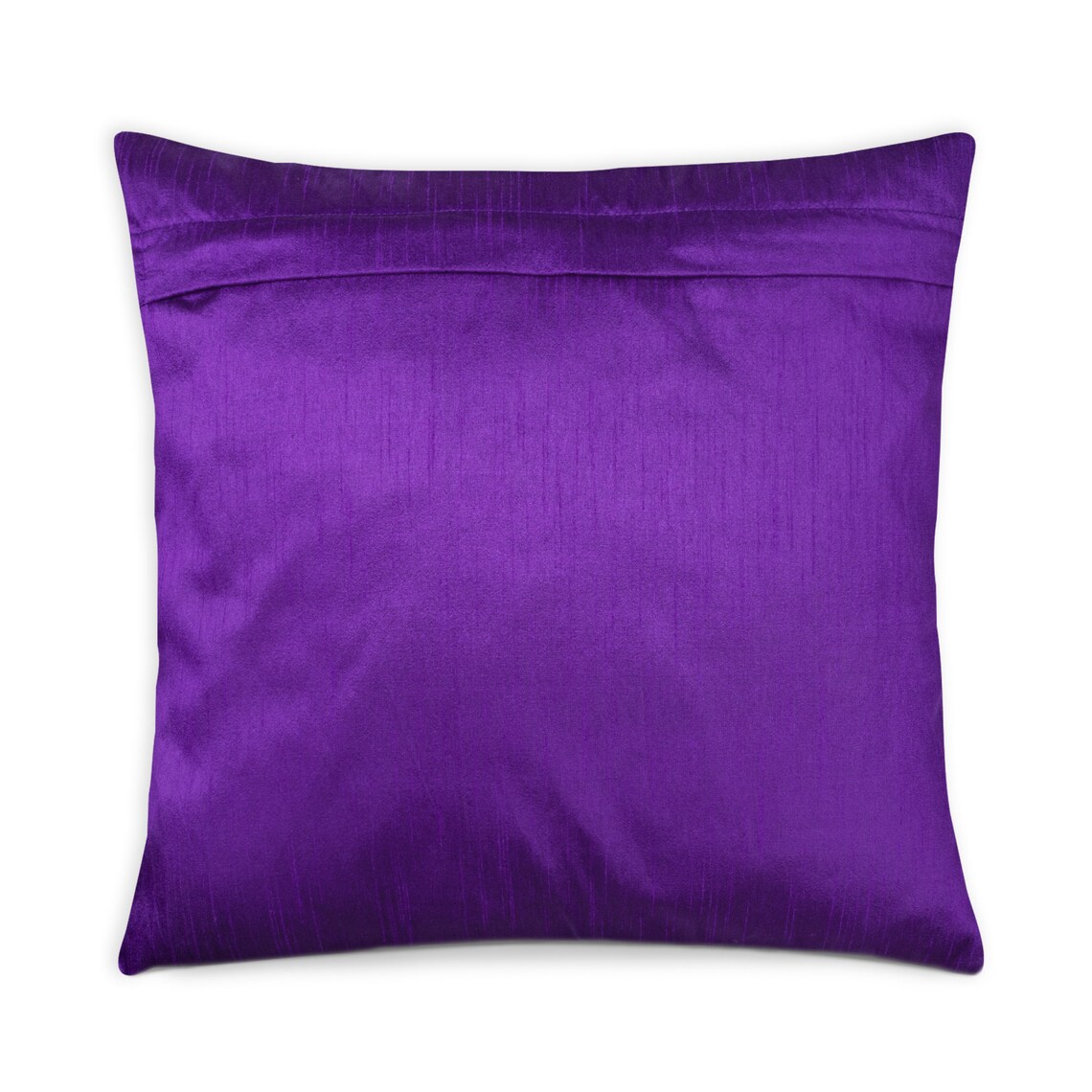 Solid Color Purple Raw Silk Pillow Cover Silk Throw Pillow Etsy