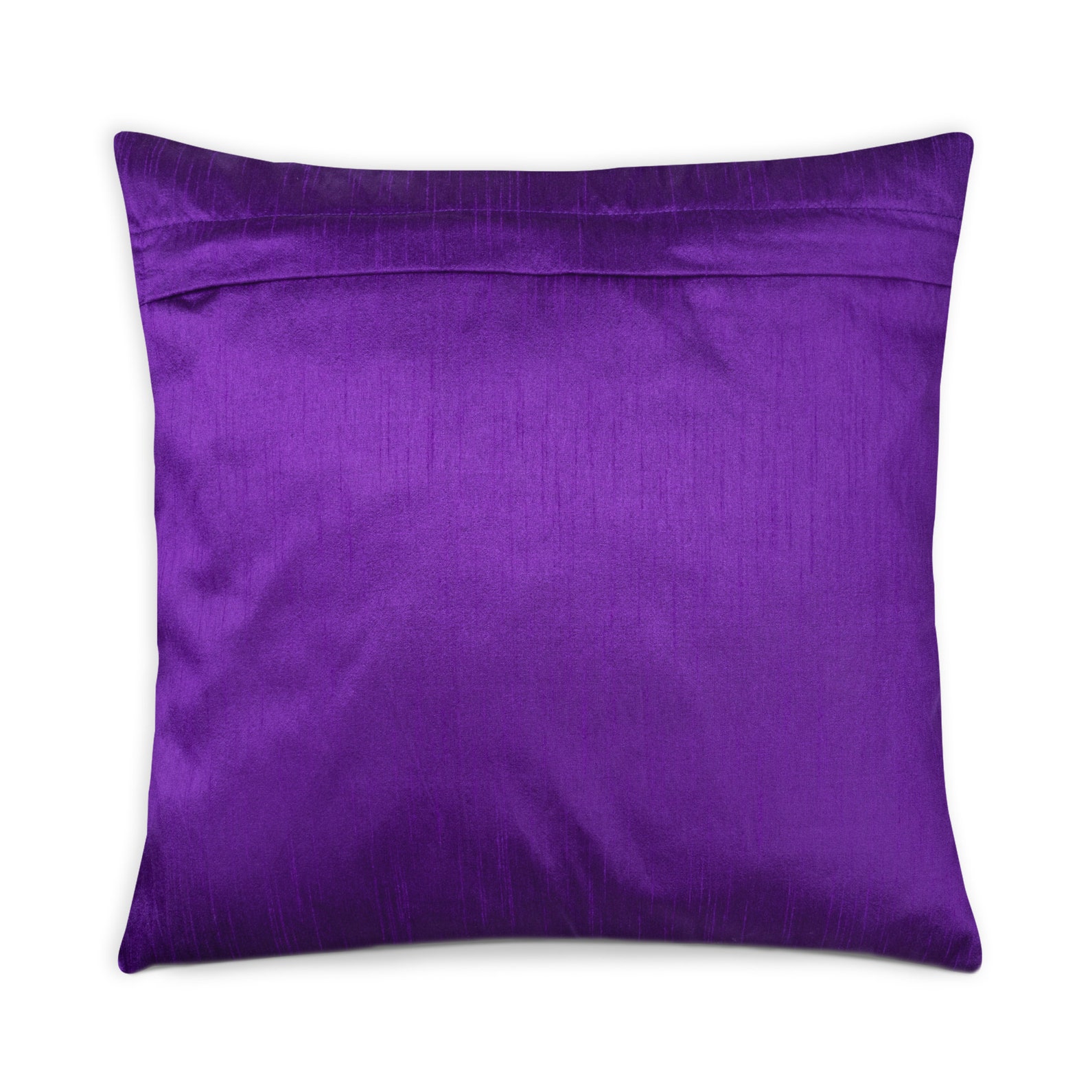 Solid Color Purple Raw Silk Pillow Cover Silk Throw Pillow Etsy