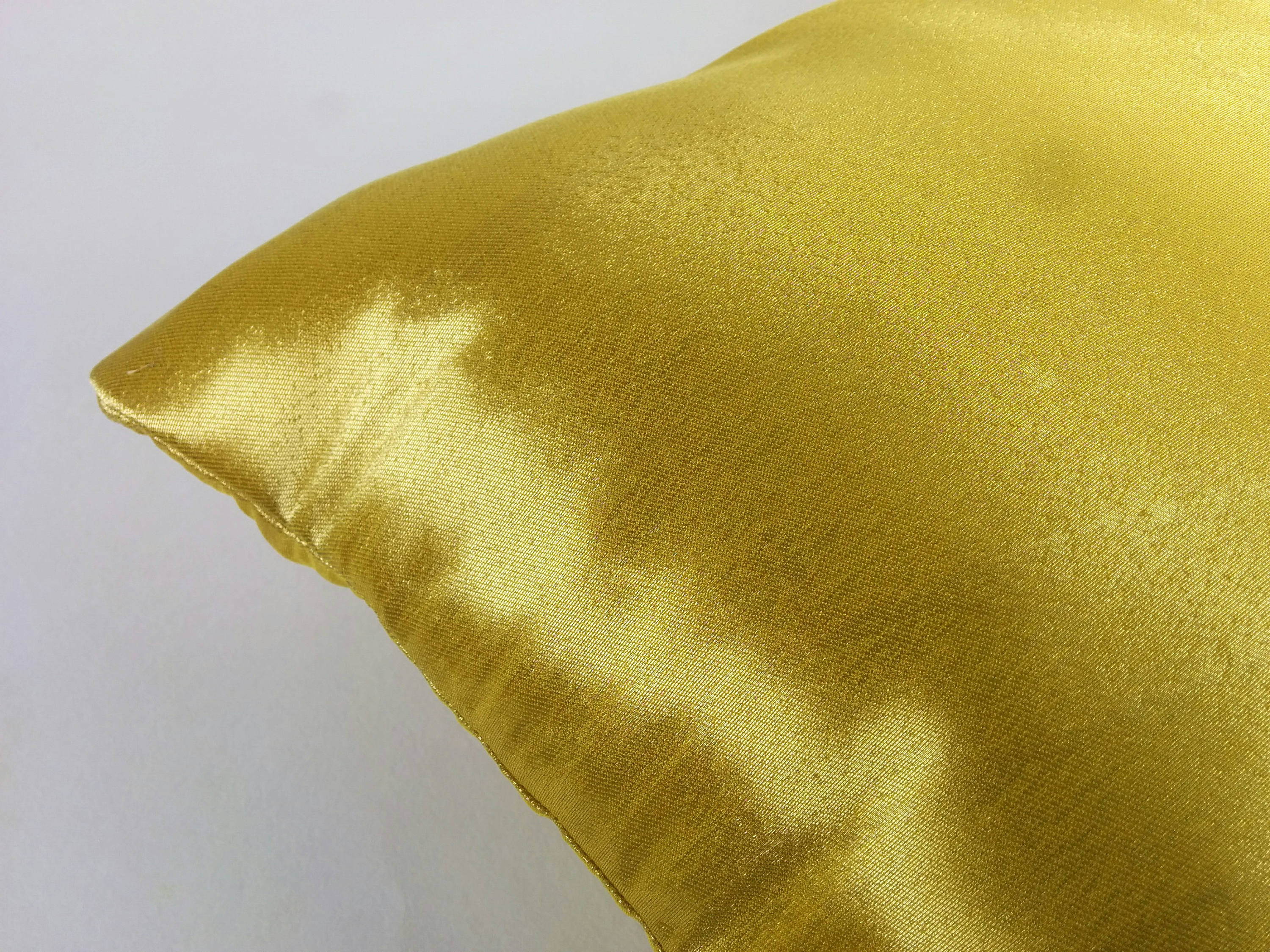 Solid Gold Silk Pillow Cover Silk Cushion Entryway Etsy