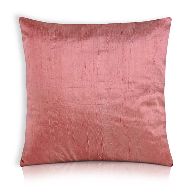 Blush Pink Raw Silk Pillow Coversilk Throw Pillowdecorative Etsy