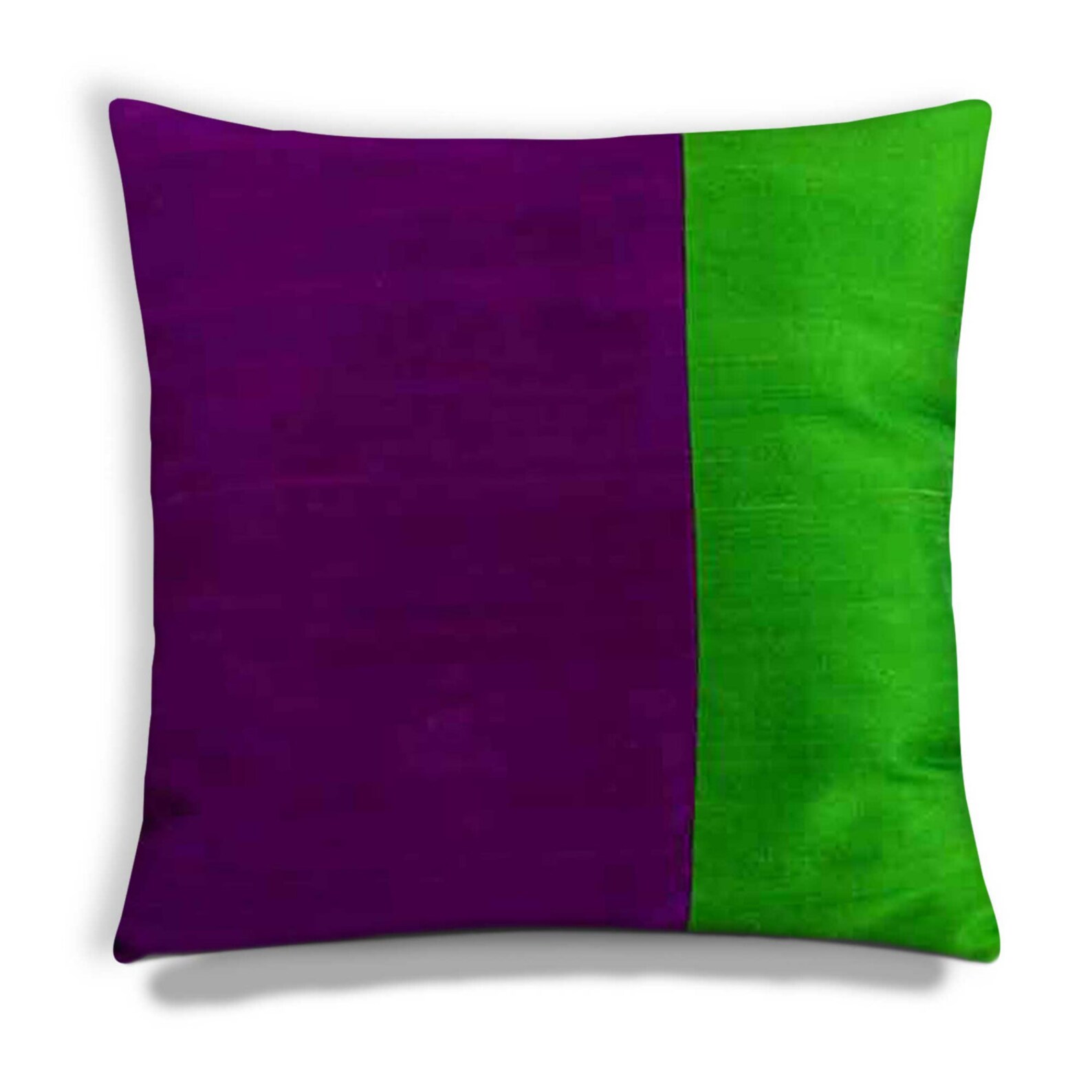 Purple and Green Color Block Raw Silk Pillow Coverdecorative Etsy UK
