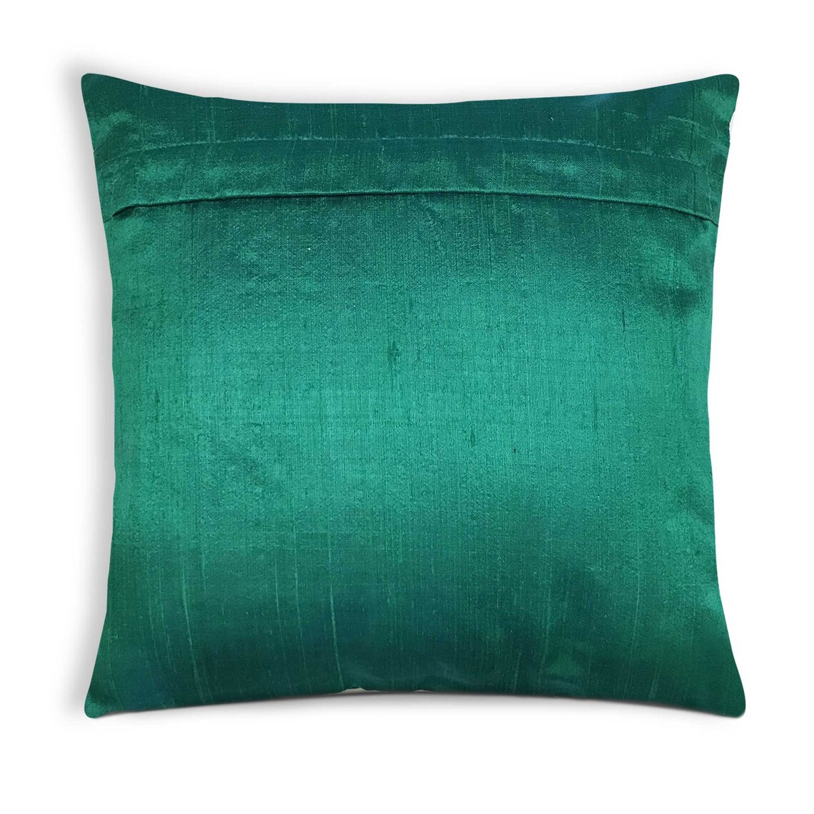 Teal Solid Raw Silk Pillow Cover Lumbar Cushion Cover Etsy