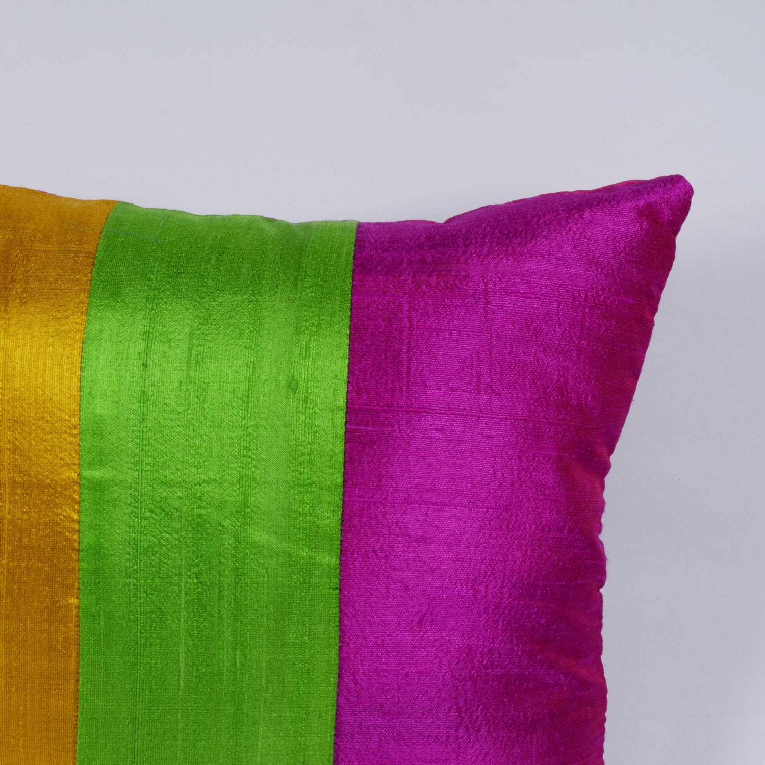 Silk Cushion Covers Multicolored Raw Silk Cushion Cover Etsy