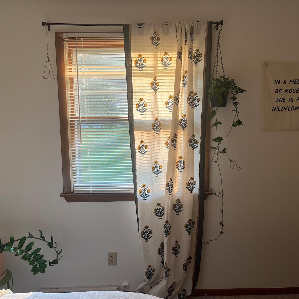 Yellow Poppy Floral Curtains - Room Darkening, 2 Panels 52x63 Inch, Grommet Top, Light Blocking Drapes For Bedroom - View #11