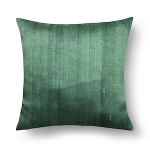 Grey Pure Silk Cushion Cover, Grey Green Olive Silk Decorative Pillow Cover, 100% Pure Silk Handmade Throw Pillow, Euro Shams Pillow Covers