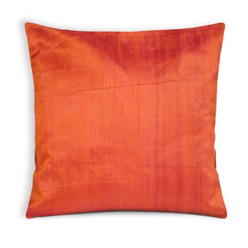 Solid Color Orange Raw Silk Pillow Cover Silk Throw Pillow Etsy