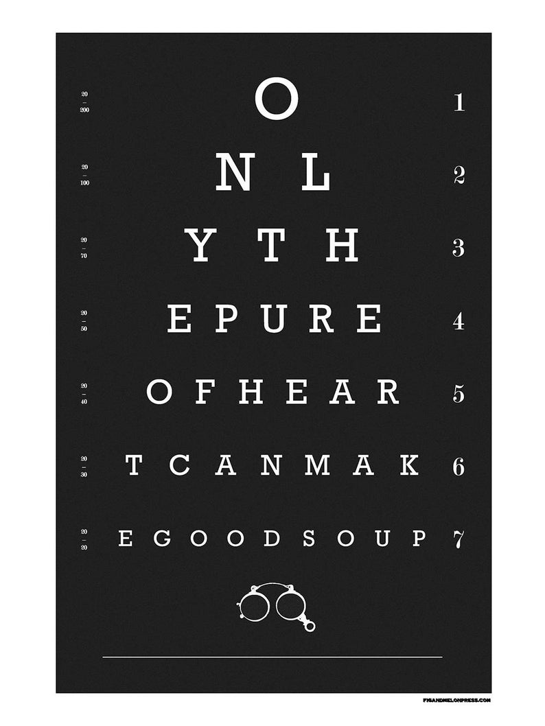 Food Print Soup Funny Quote Restaurant Decor Kitchen Art Cook Gift Typography Ben Franklin Foodie Eye Chart Print Heart