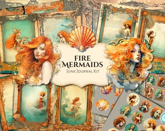 Fire Mermaids Junk Journal Kit