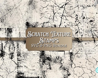 Scratch Texture Stamps SVG & PNG bundle | digital | overlay | distressed | junk journal | scrapbook | ephemera | vintage | ink | distress