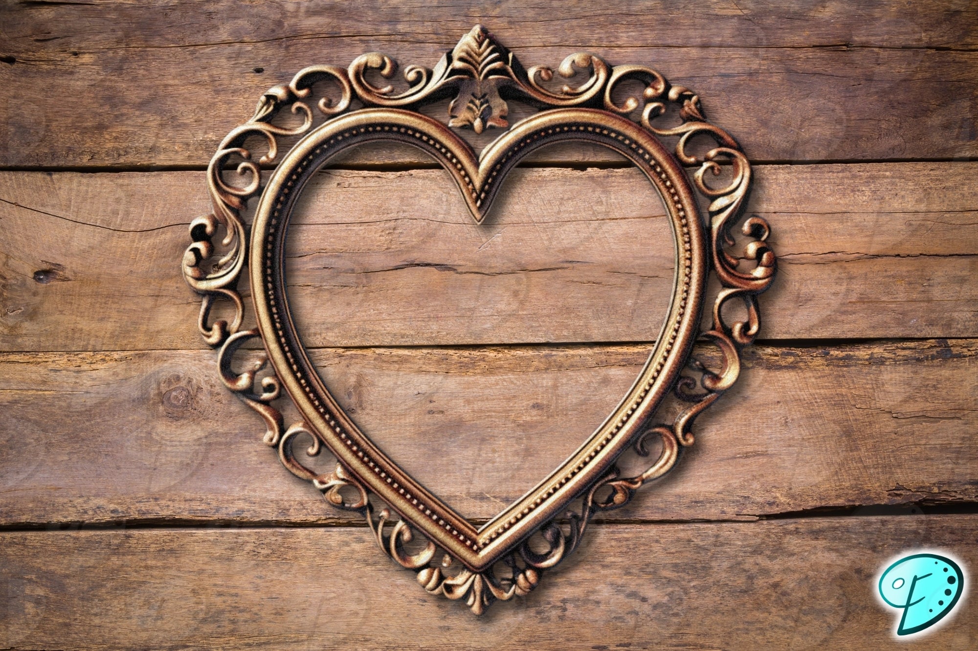 Heart Shaped Digital Frames | Vintage | Ephemera | Fussy Cut