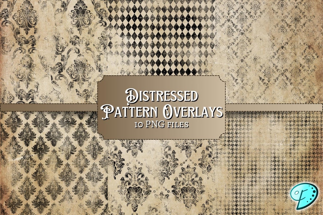 Rustic Pattern Overlay Distressed Pattern Overlays | Digital | Damask | Distressed | Junk ...