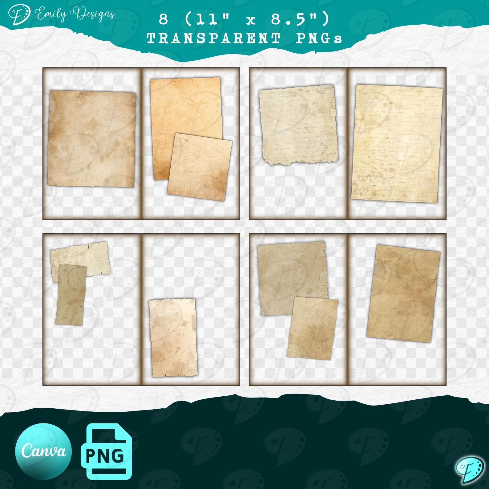 Scrap Notes Journal Page Overlays | Background | Junk Journal ...